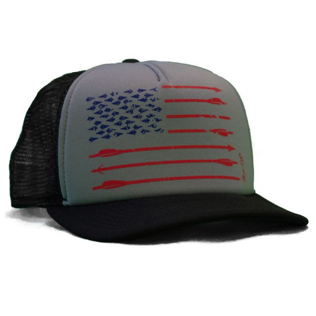 Bow Hunting Hats | Bow Life American Archer Gray Trucker Hat | Bowhunting Hats | Archery Hats