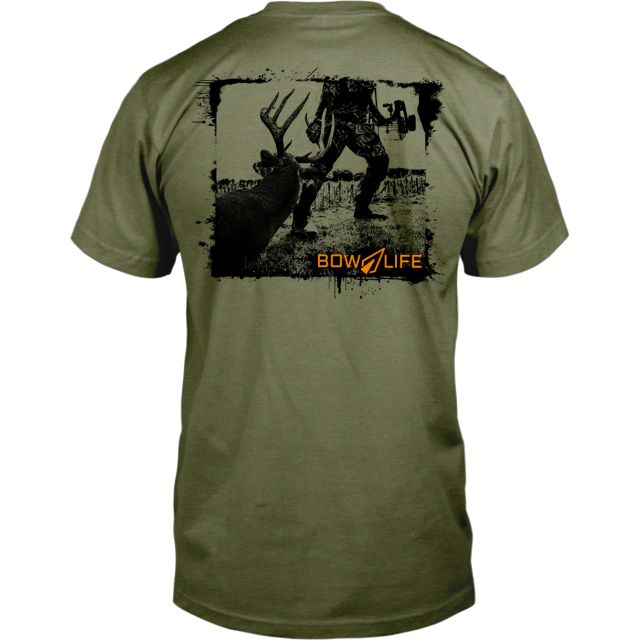 Bow Life Men's Drop Zone Short Sleeve T-shirt | Bowhunting Apparel | Archery T-shirts | Bow Hunting Clothing