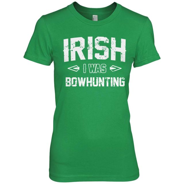 Bowhunting St. Patricks Day Shirt | Bow Life Irish Bowhunting T-shirt | Women's Archery Apparel