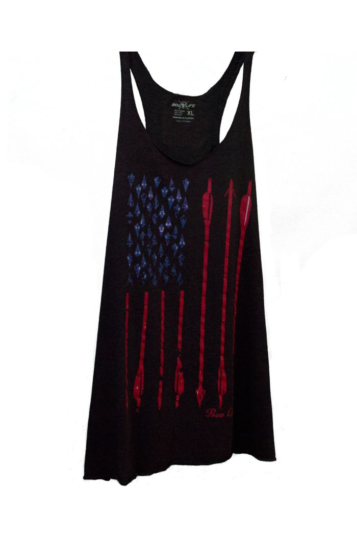 Bow Hunting Tank Tops | Bow Life American Archer Women's Tank Top| Bowhunting Shirts | Ladies Archery Tank Top
